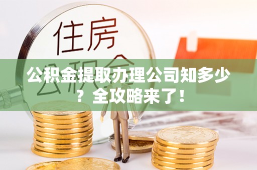 安远公积金提取办理公司知多少？全攻略来了！